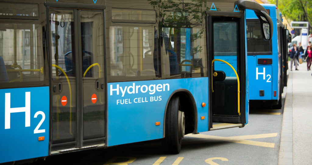 Hydrogen fuel cell buses