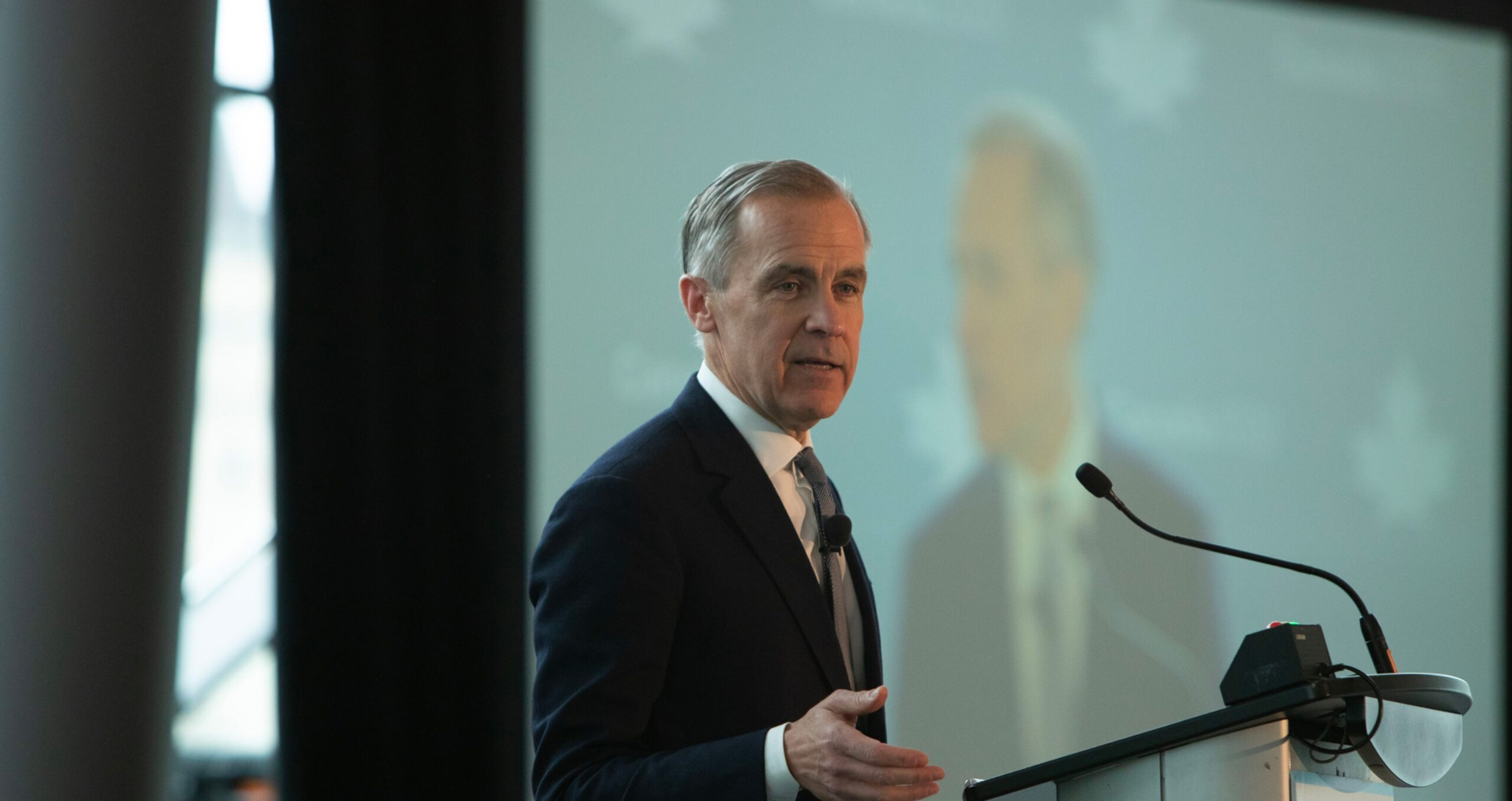 Mark Carney, former Bank of England governor and now UN special envoy for climate and finance, at the Net-Zero Leadership Summit in Ottawa, Canada in April 2023. Carney announced the creation of Gfanz in 2021. (Photo: David Kawai/Bloomberg) 