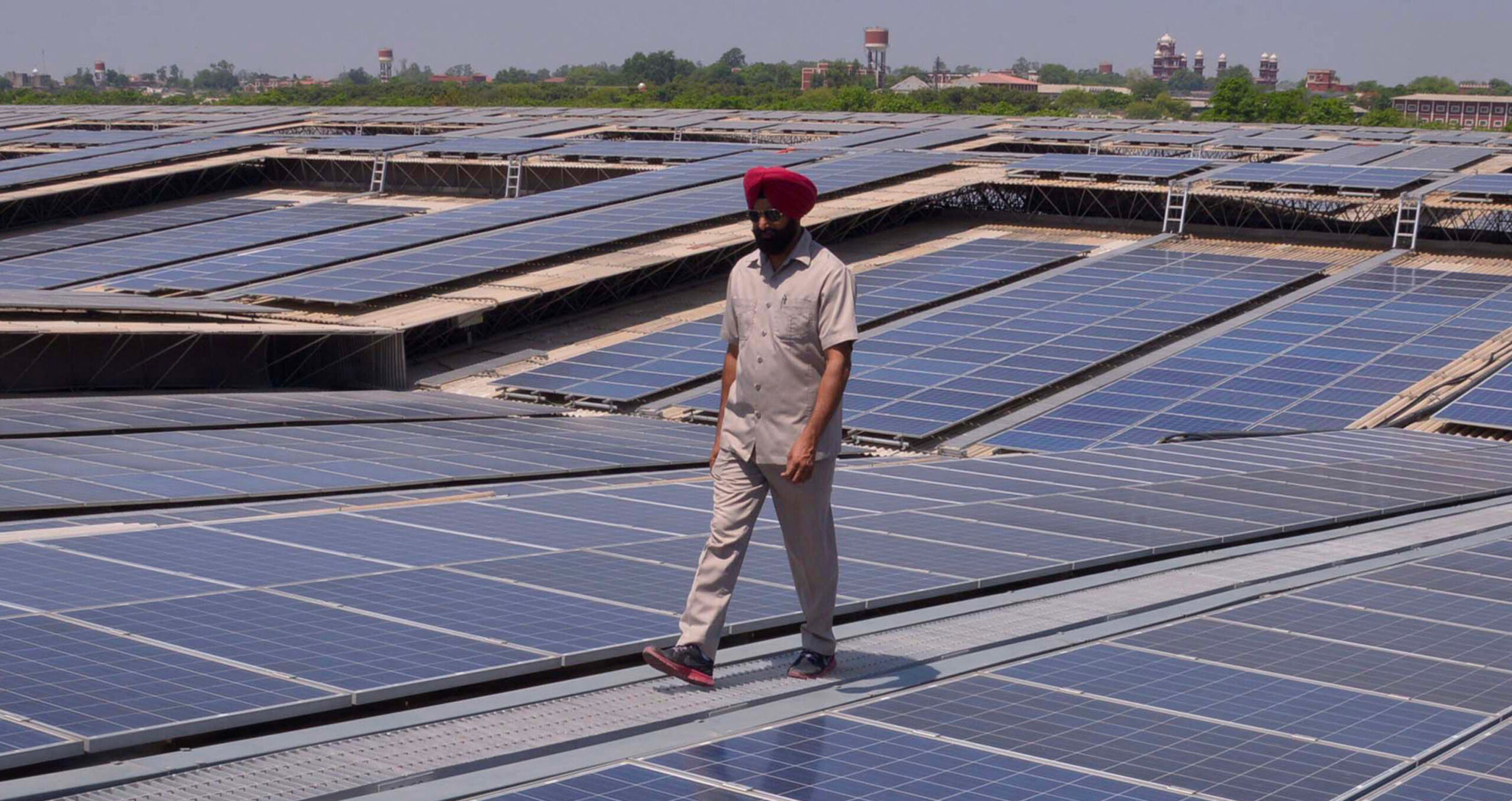 The Solar Photovoltaic Power Plant, some 45kms from Amritsar. Significant investment will be needed if emerging markets are to achieve climate goals. (Photo by NARINDER NANU / AFP) (Photo by NARINDER NANU/AFP via Getty Images) 
