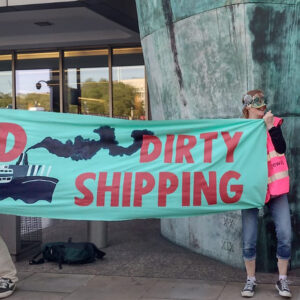End dirty shipping protesters