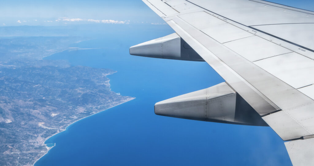 View from aeroplane window