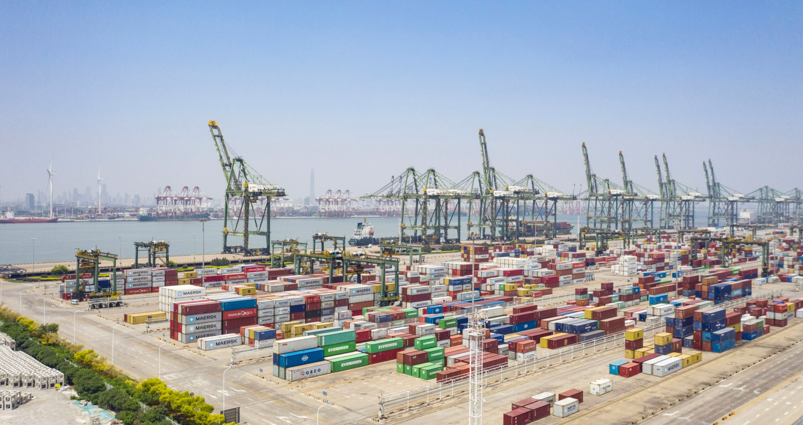Tianjin port in China. Globally, shipping is estimated to be responsible for 3 per cent of global carbon emissions but, according to the OECD, delivers 90 per cent of trade worldwide. (Photo: Qilai Shen/Bloomberg) 
