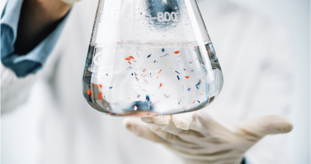 Analysing microplastics in a laboratory