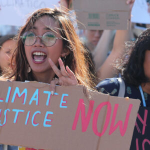 Young climate protesters
