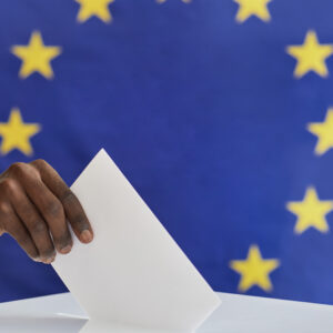 Man voting at European elections