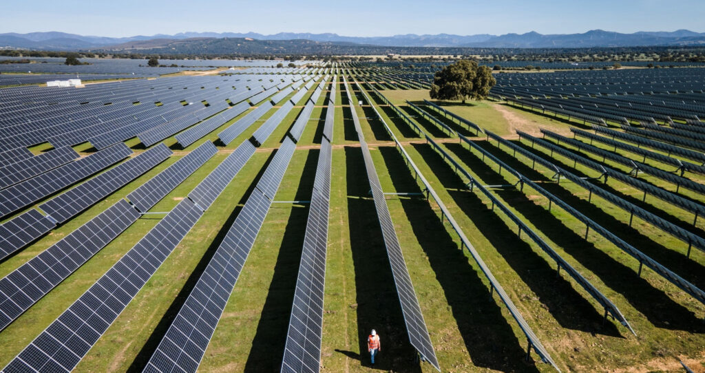 Solar panel park in Spain