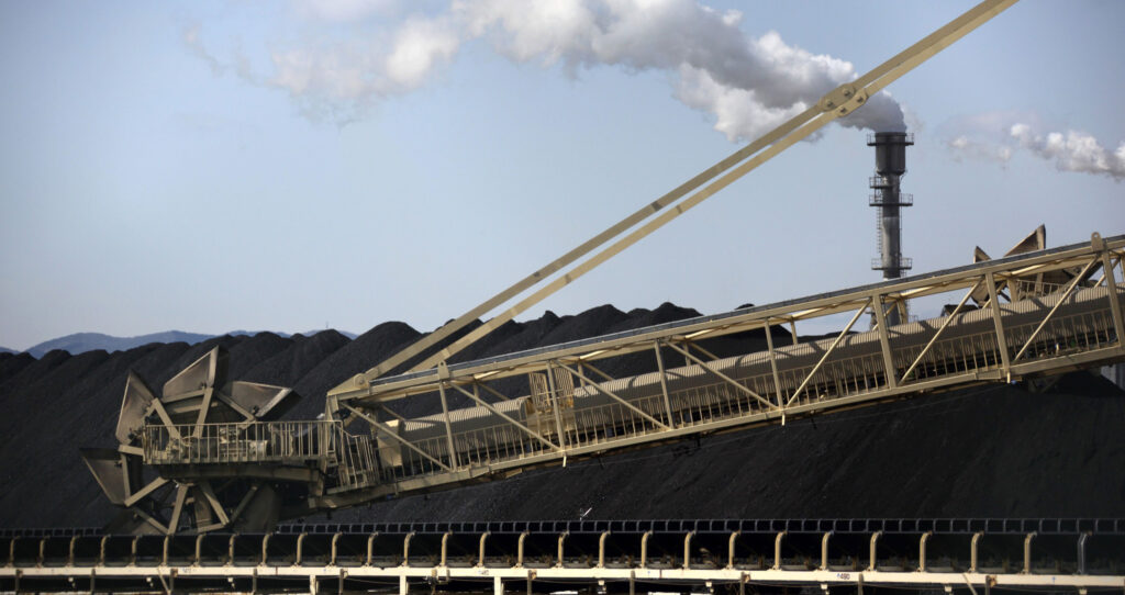 Coal stockpile site Japan