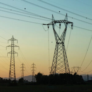 Electricity infrastructure pylons in Italy