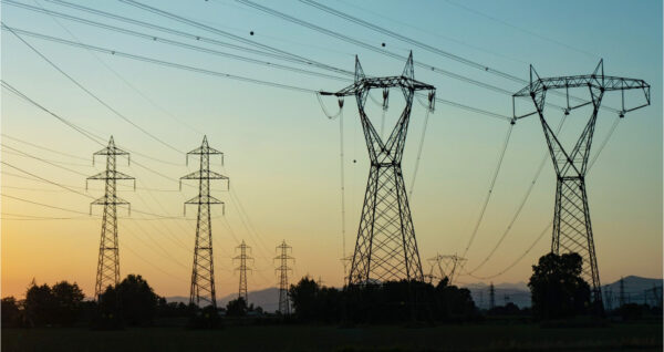 Electricity infrastructure pylons in Italy