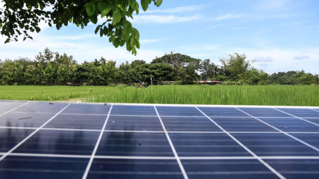 A solar field in Thailand