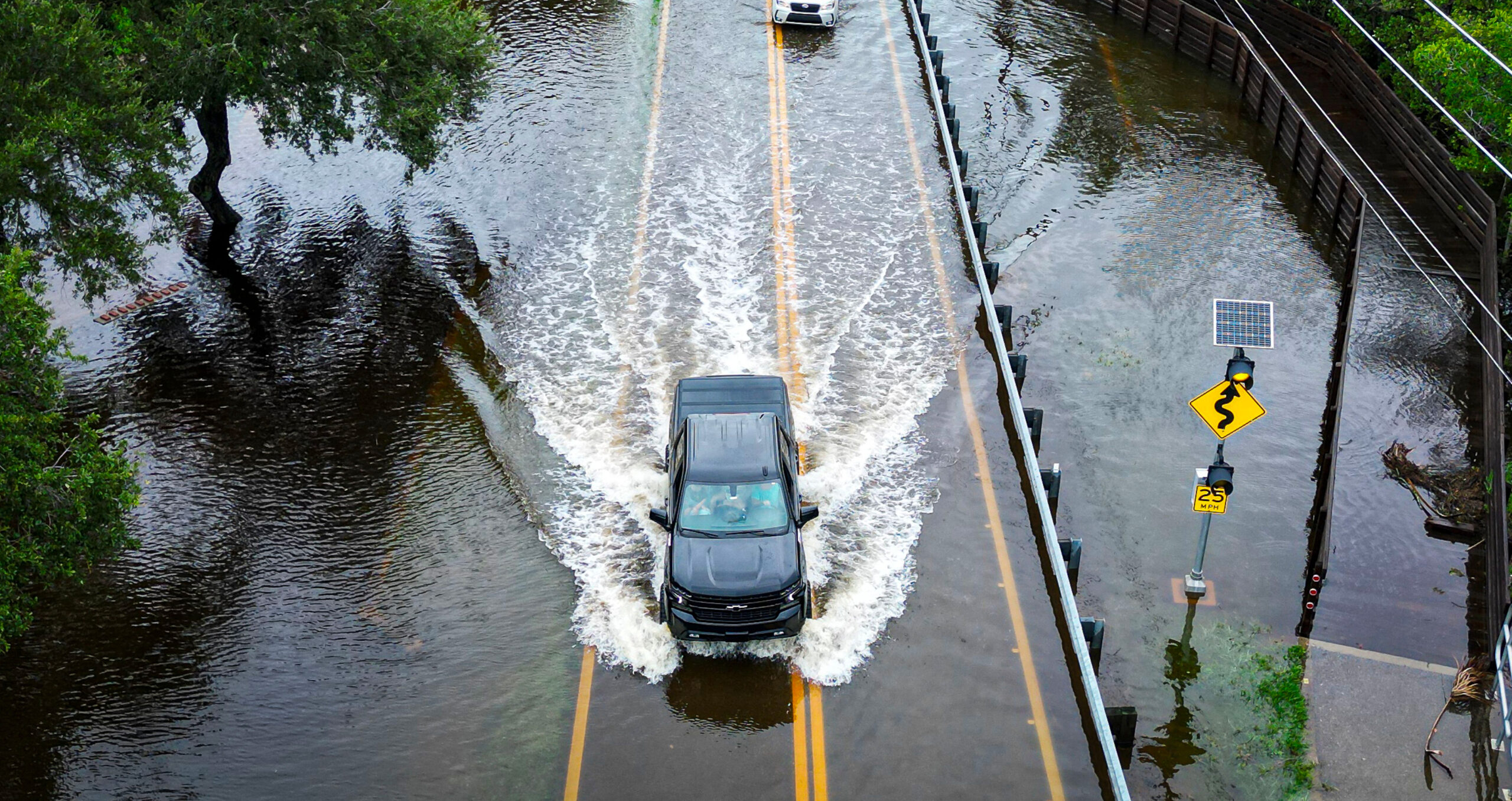 Hurricane Idalia, Florida. Respondents to a WEF survey listed extreme weather as the top risk most likely to present a material crisis on a global scale in 2024. (Photo: MIGUEL J. RODRIGUEZ CARRILLO/AFP via Getty Images) 