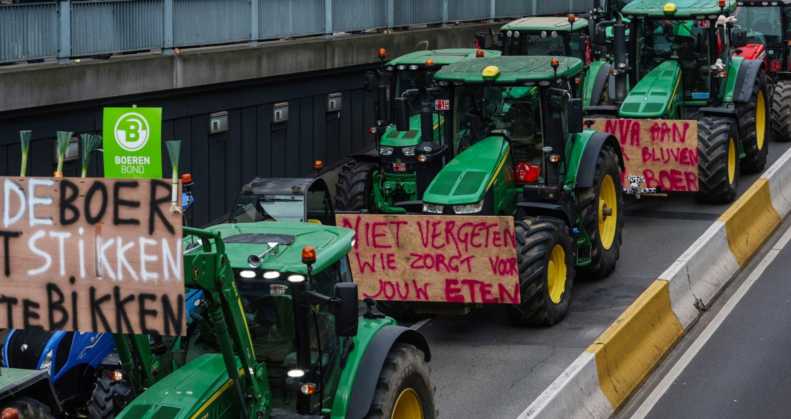 Farmers have been protesting across Europe about the impact of environmental policies, forcing a partial climbdown from the European Commission over its Securing our Future climate package. (Photo: Valeria Mongelli/Bloomberg) 