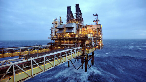 BP oil rig in North Sea