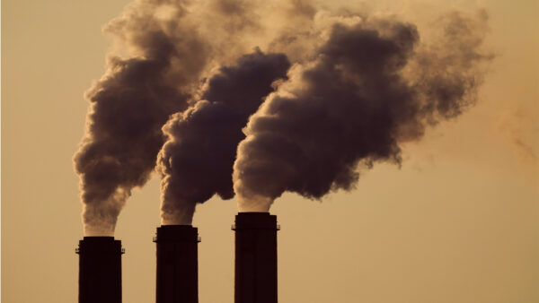 Emissions from factory chimneys