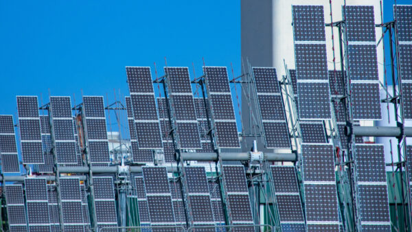 Solar panels on a sunny day