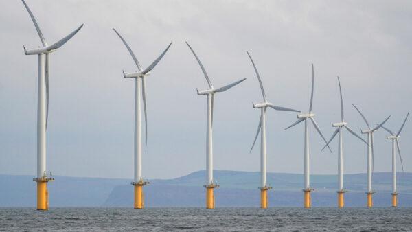 UK offshore wind farm, turbines